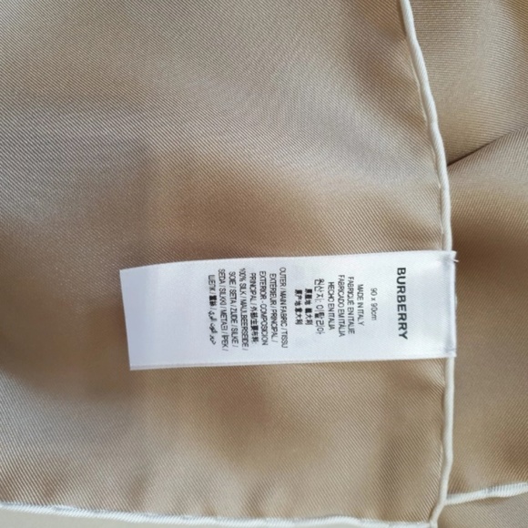 Burberry Square Silk Shawl - Beige - Picture 5 of 6